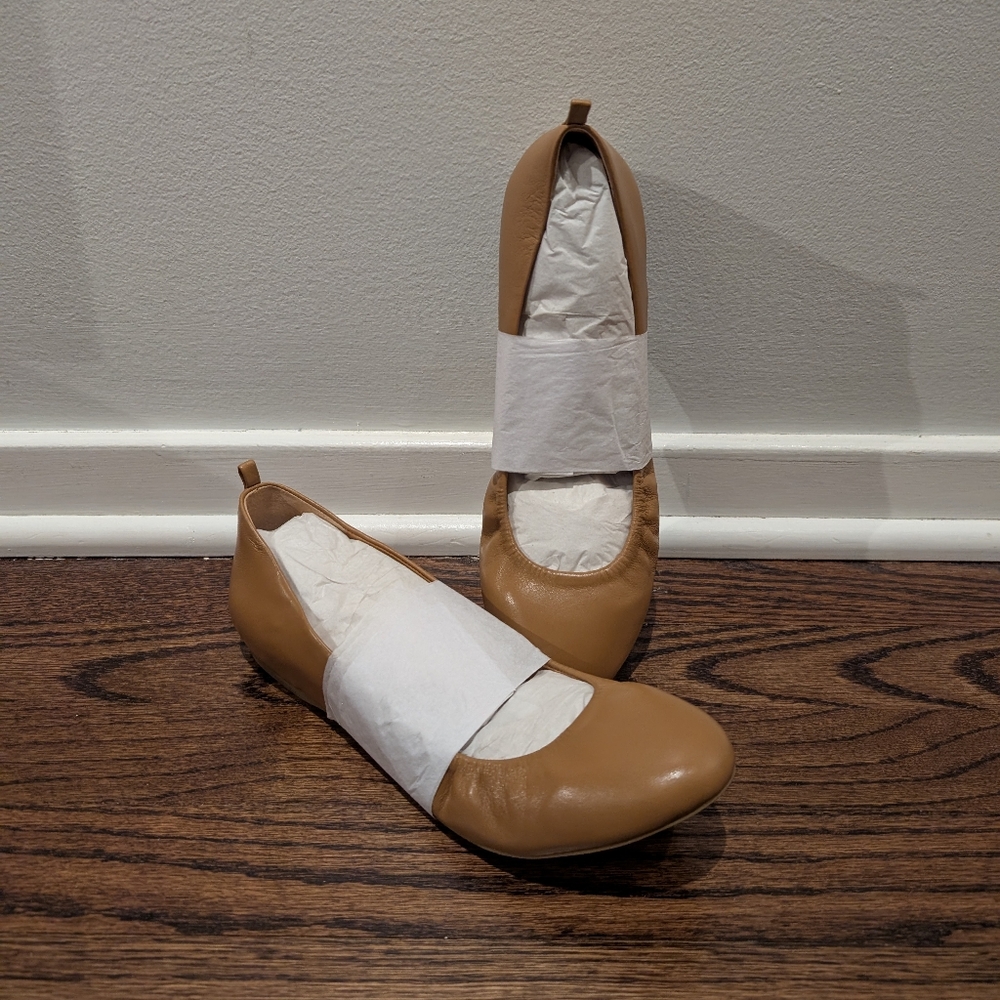 J Crew Factory Anya Ballet Flats in Burnt Sienna Tan Brown 8.5 8H